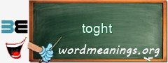 WordMeaning blackboard for toght